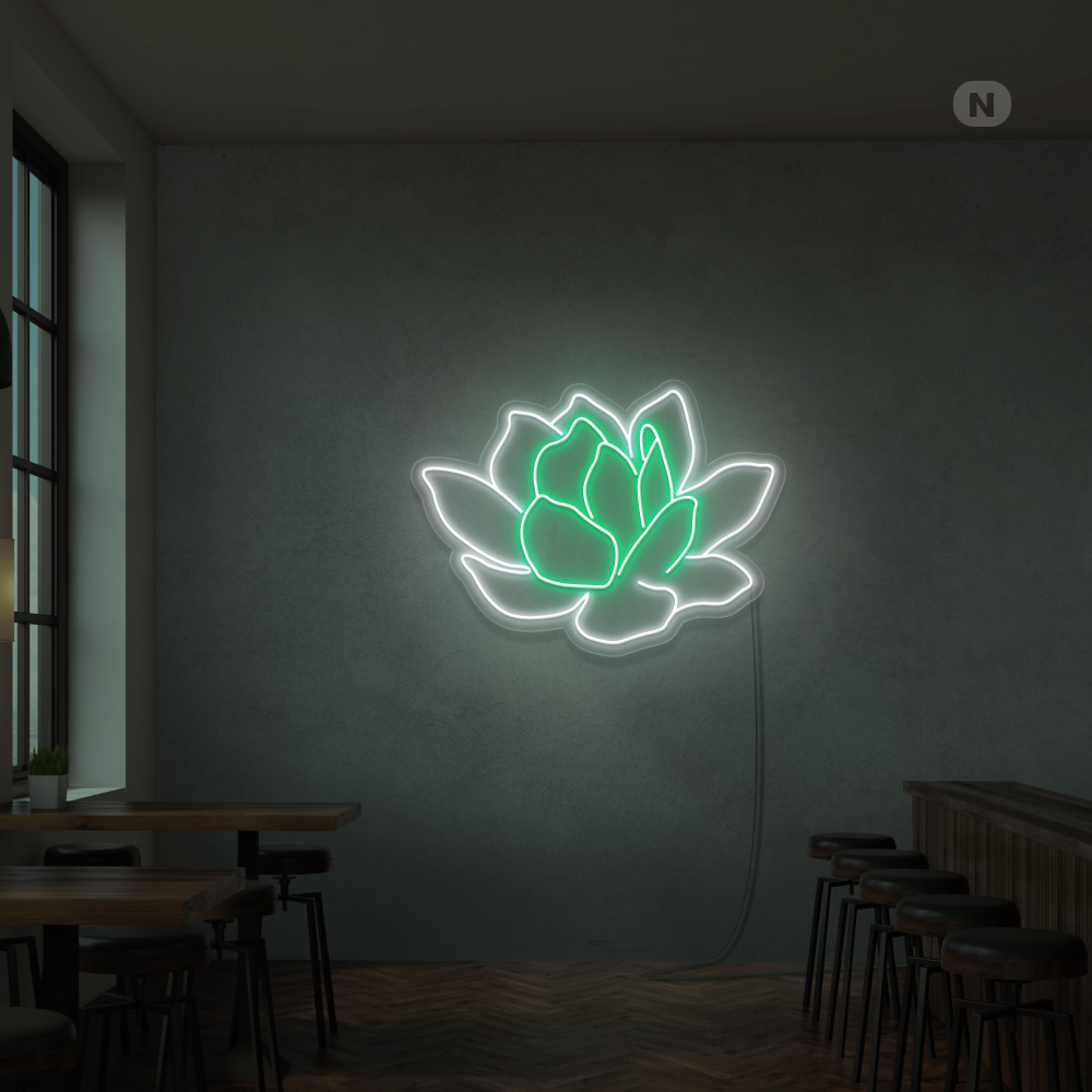 Neonskilt Blomst
