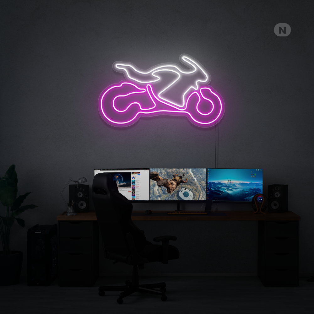 Neonskilt sportssykkel