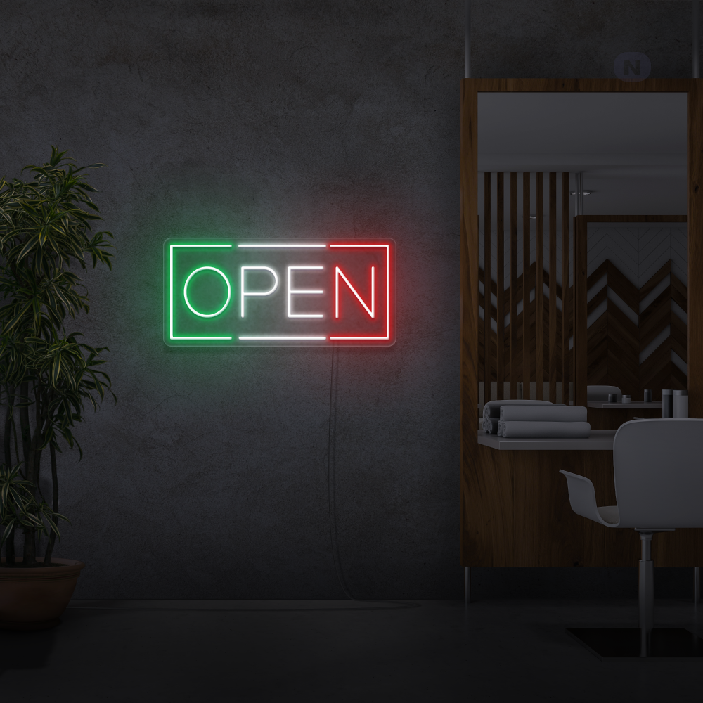 Neonskilt Open