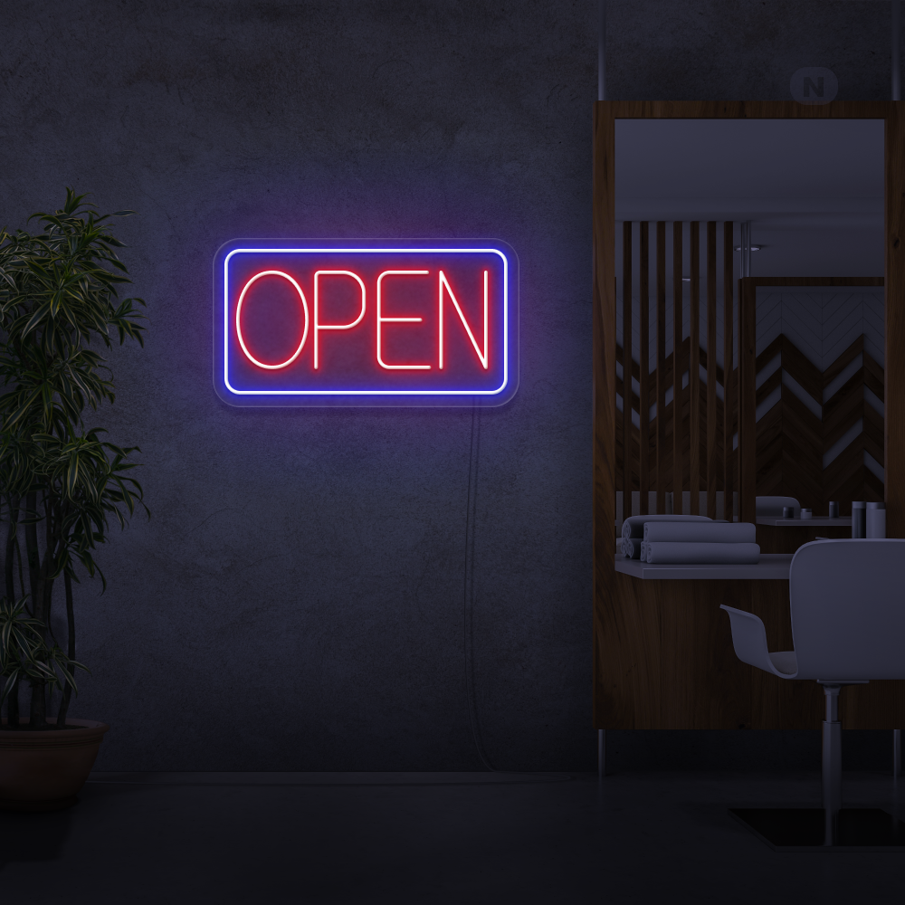 Neonskilt Open