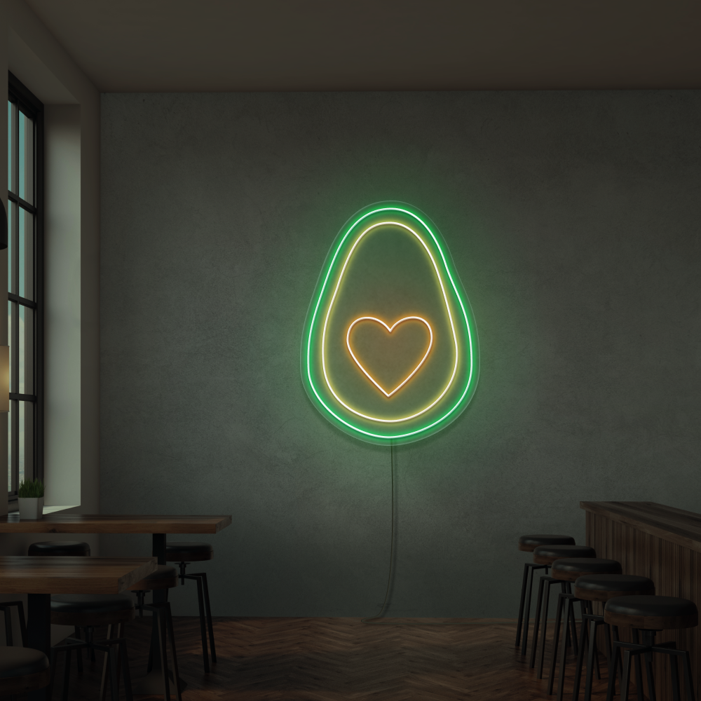 Neonskilt Avokado