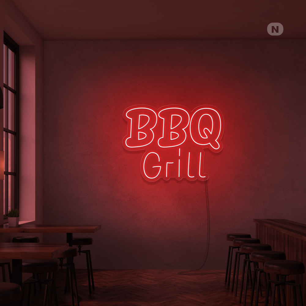 Neonskilt BBQ
