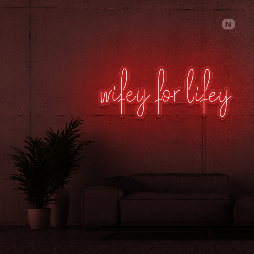Neonskilt Wifey for lifey