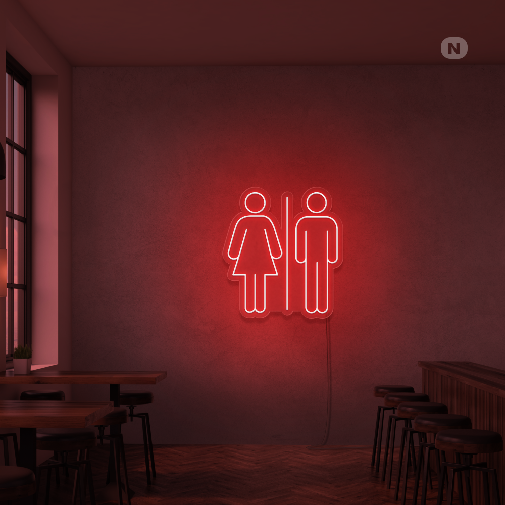 Neonskilt Toalett