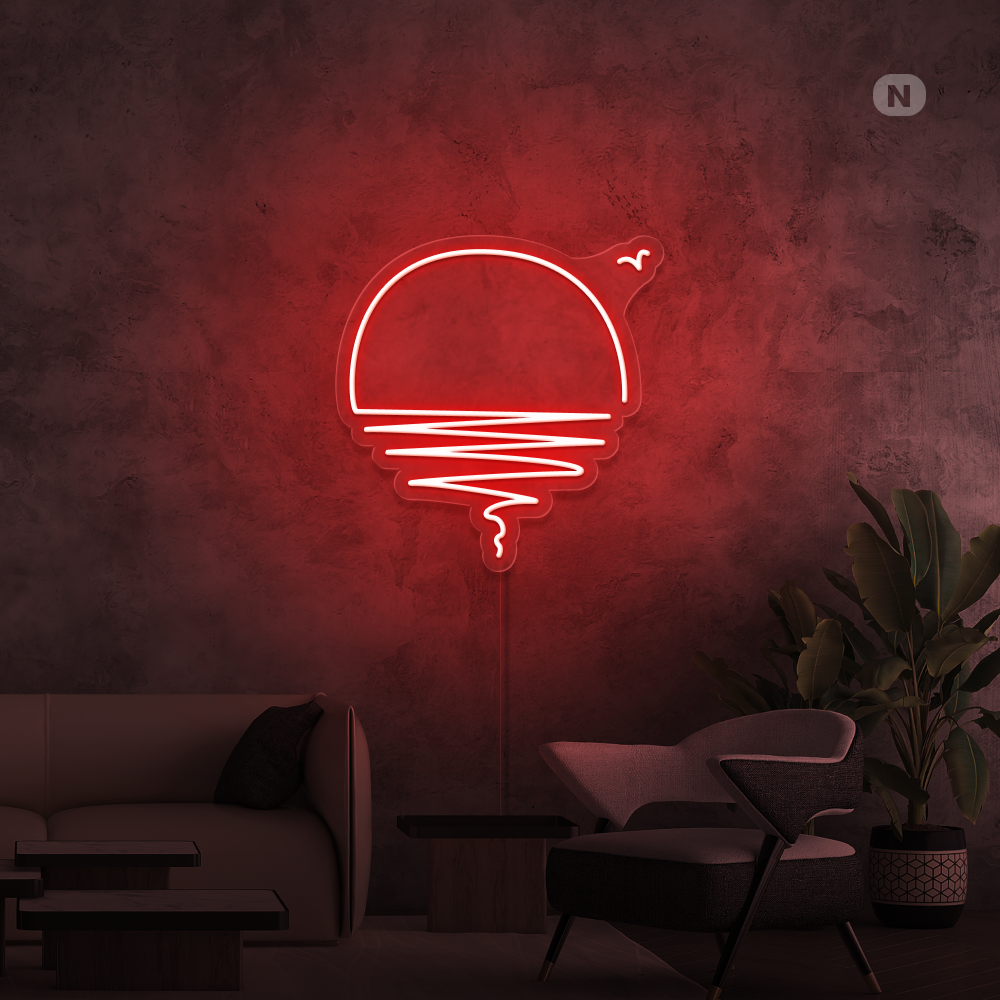 Neonskilt solnedgang