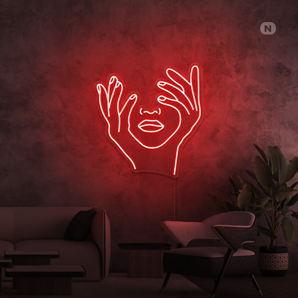 Neonskilt Kunstnerisk ansikt