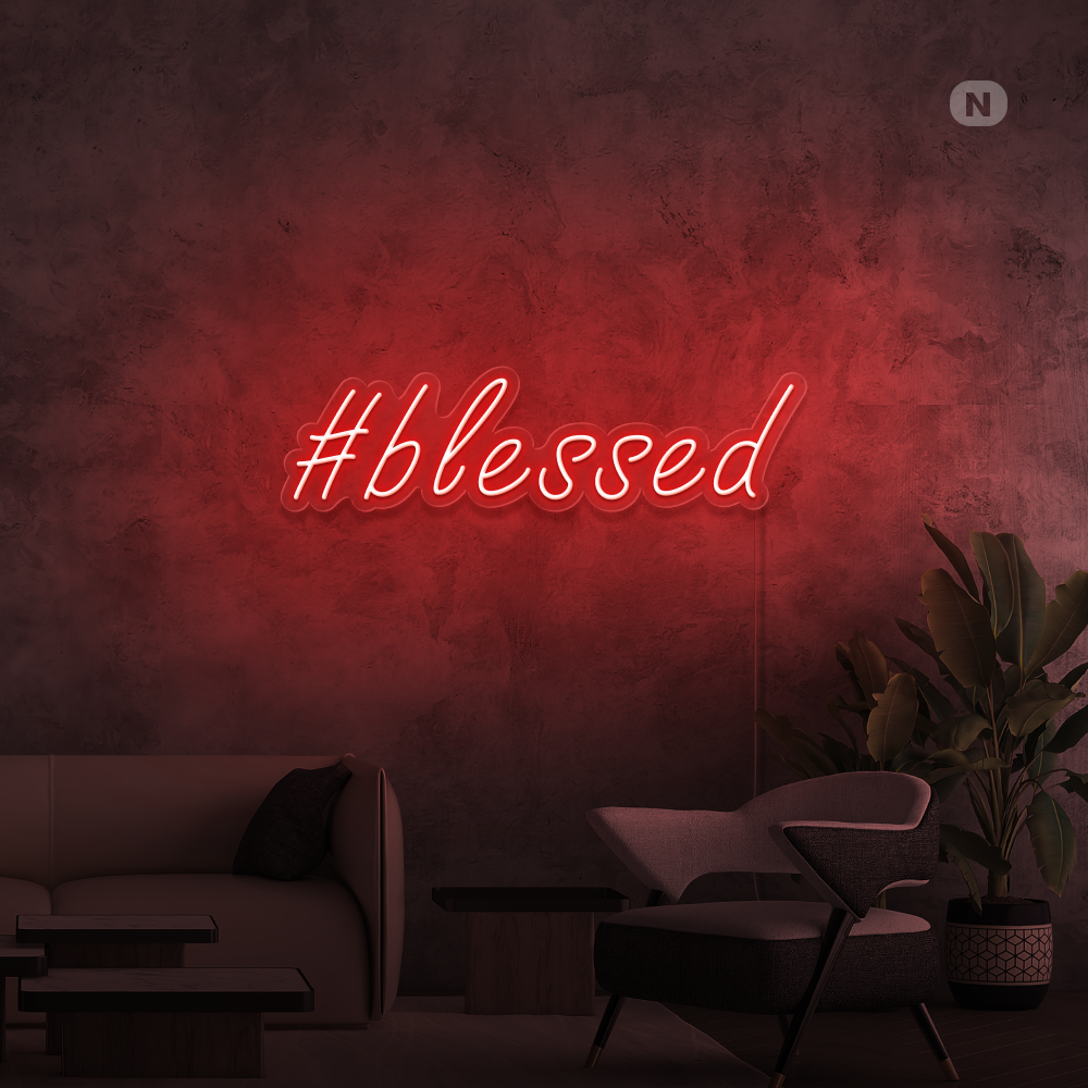 Neonskilt #Blessed