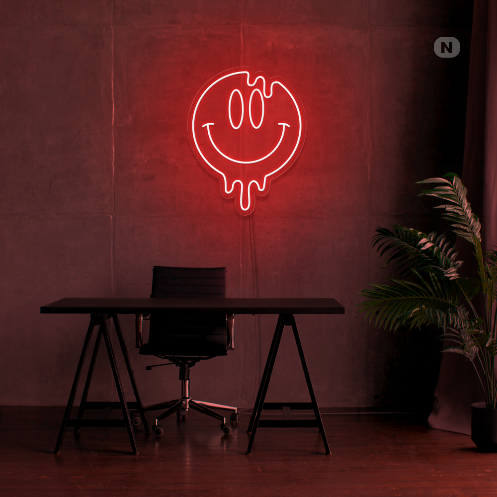 Neonskilt Smilende