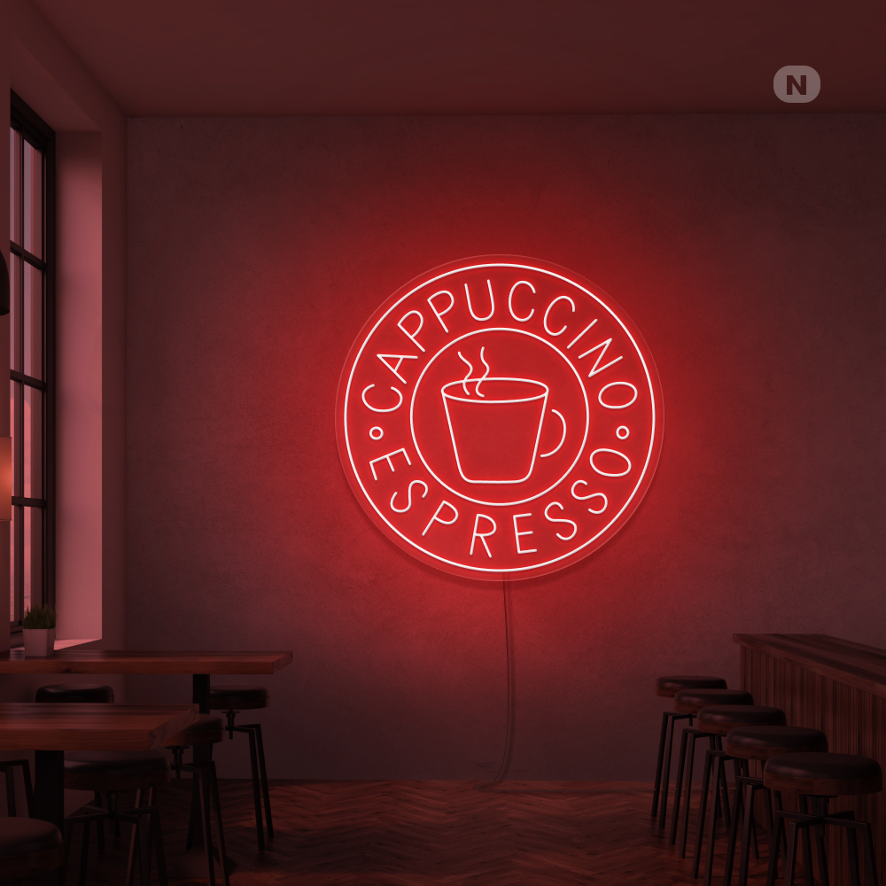 Neonskilt Cappucino espresso