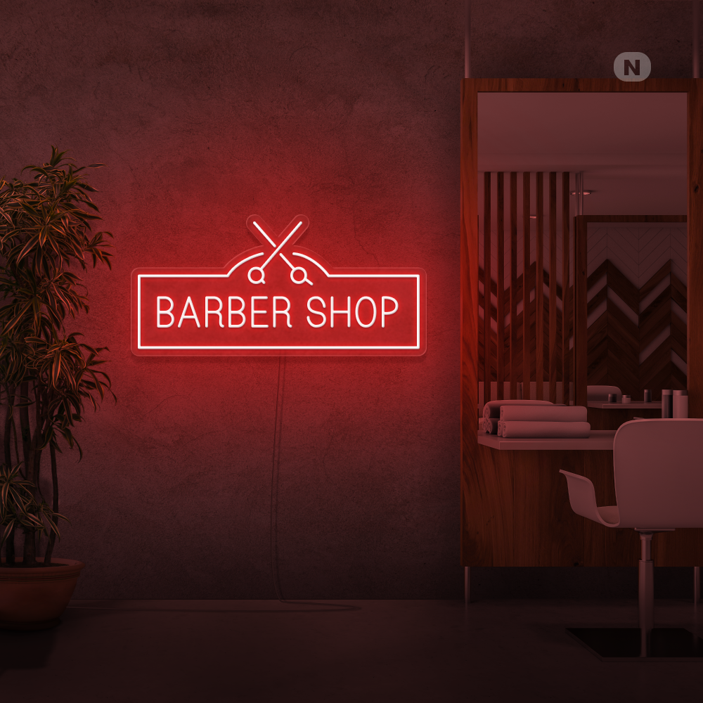 Neonskilt Barber Shop