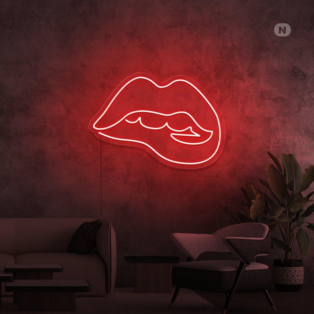 Neonskilt Forførende leppe