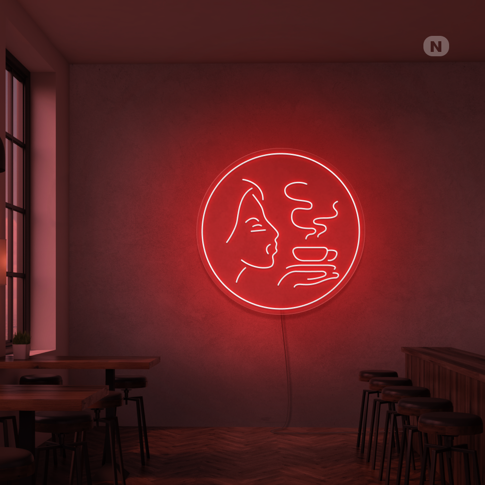 Neonskilt Kaffesmak