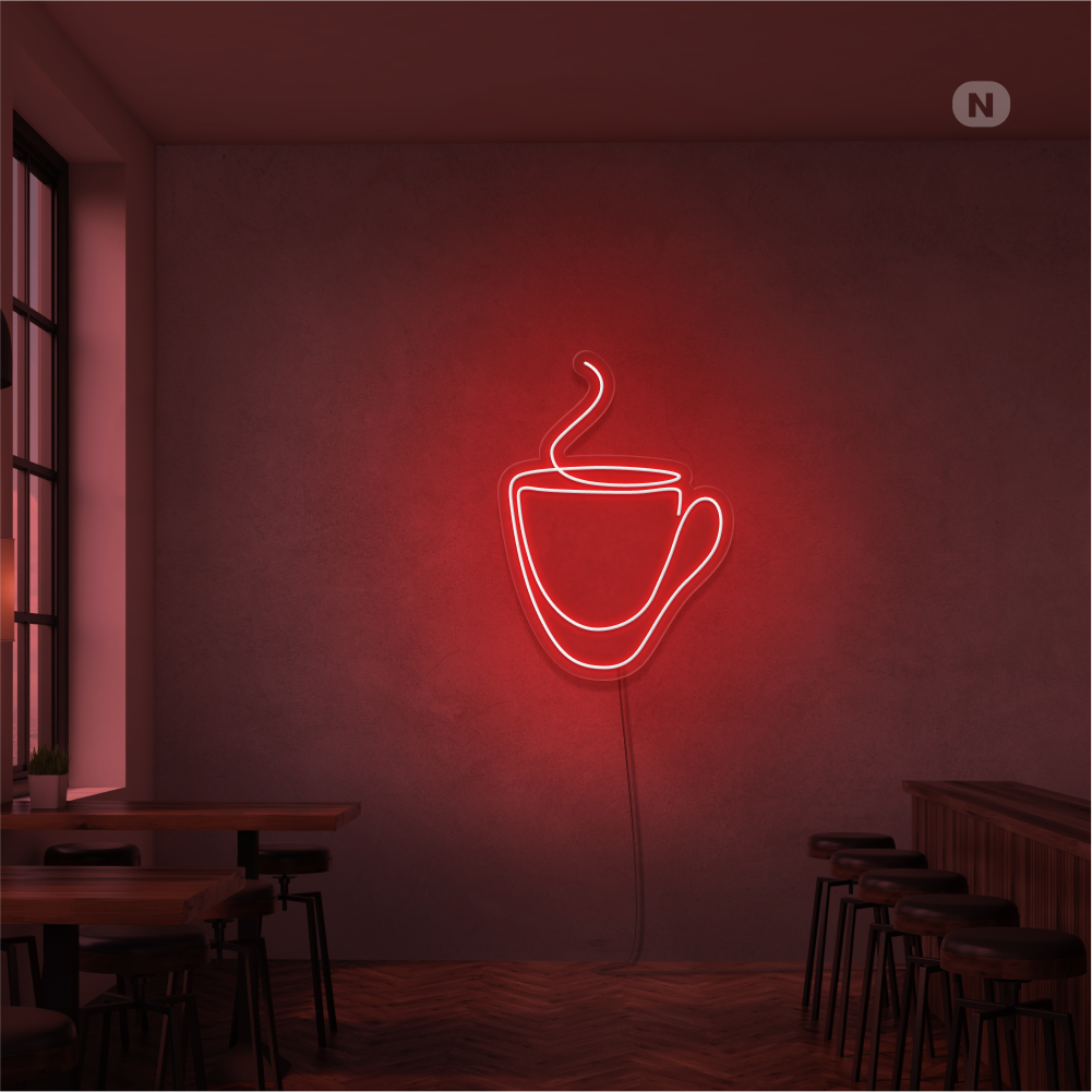 Neonskilt Kaffekrus