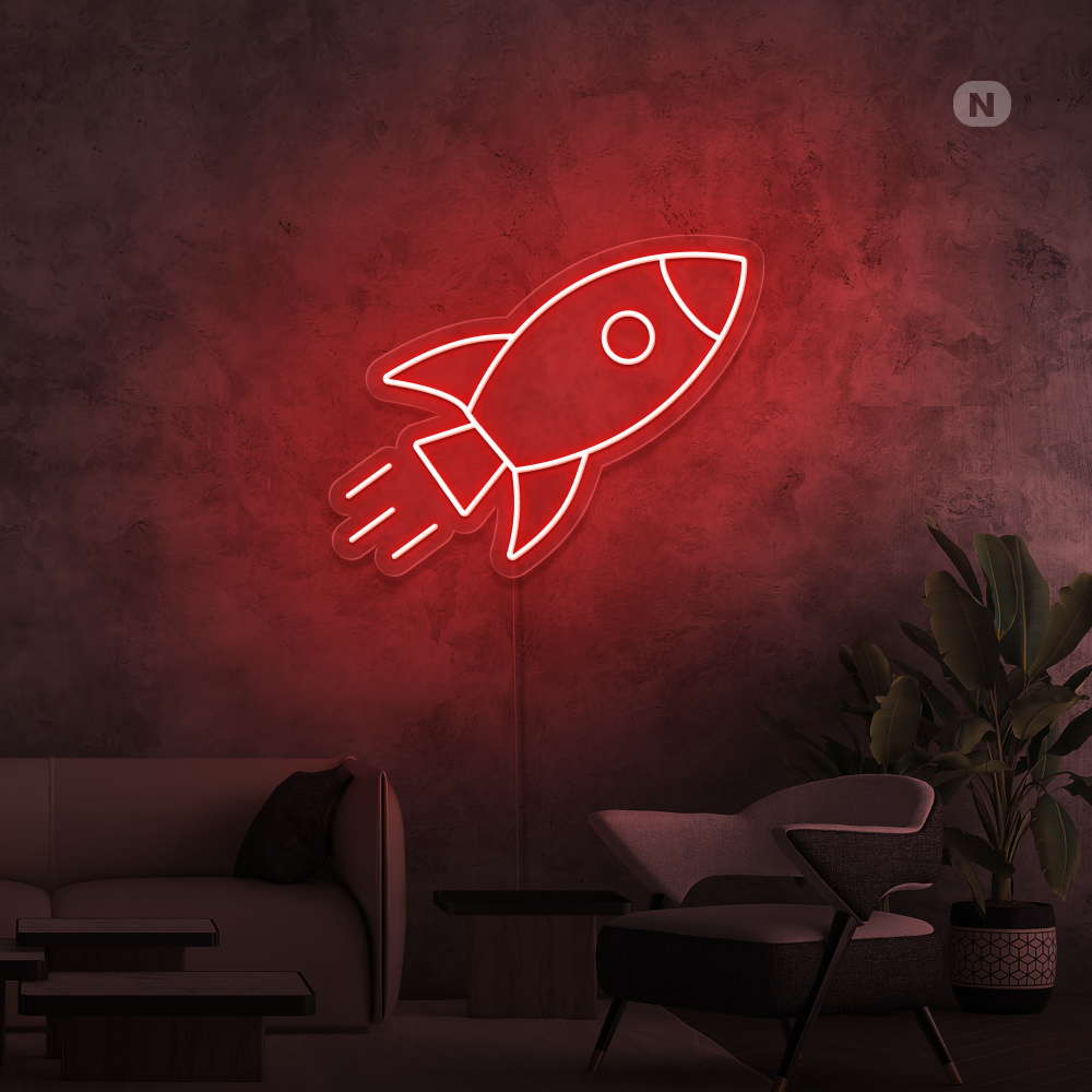 Neonskilt Rakett