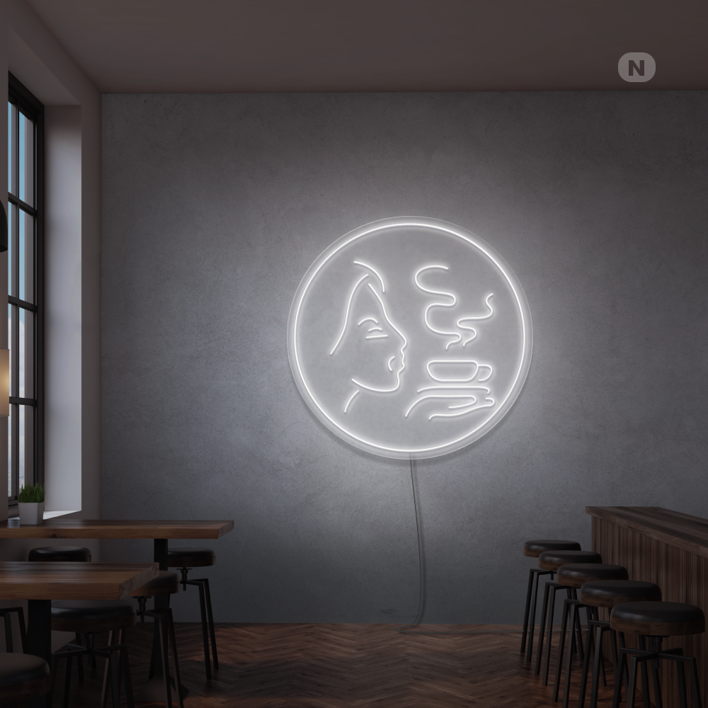 Neonskilt Kaffesmak