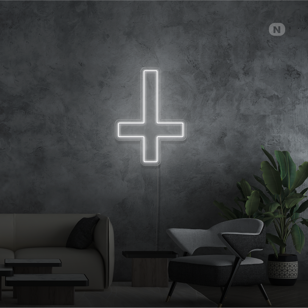 Neonskilt Stjerne krysset