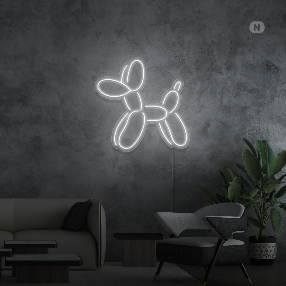 Neonskilt Ballonghund