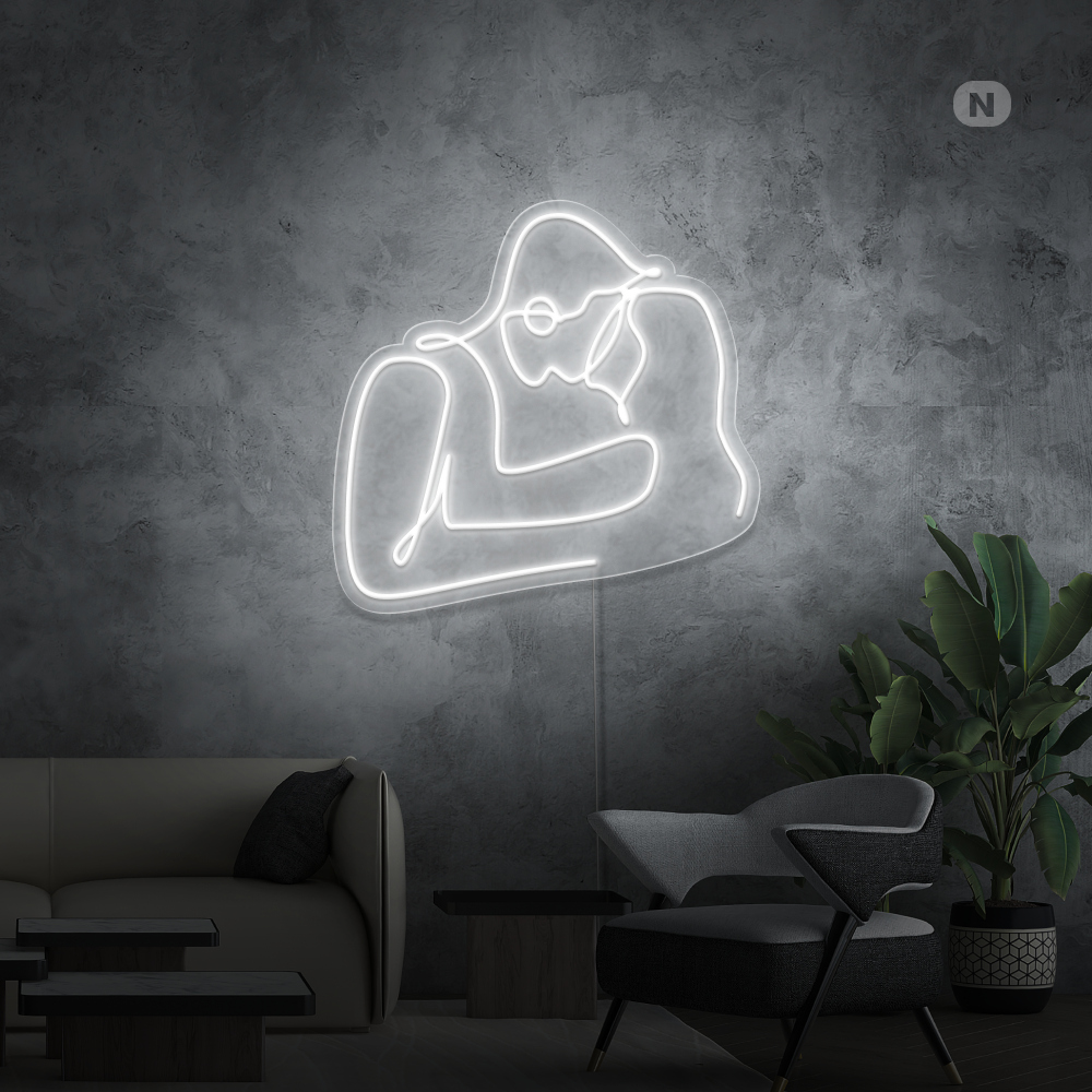 Neonskilt kjærlighetspar