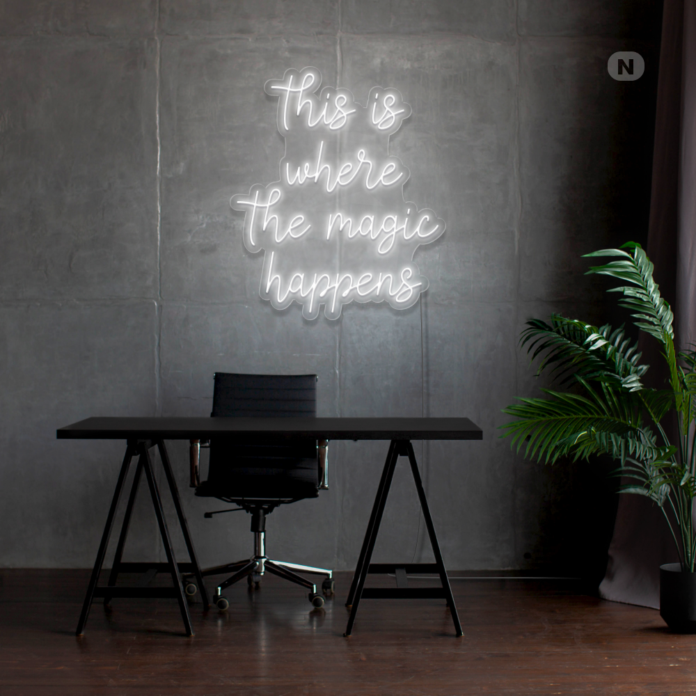 Neonskilt This is where the magic happens