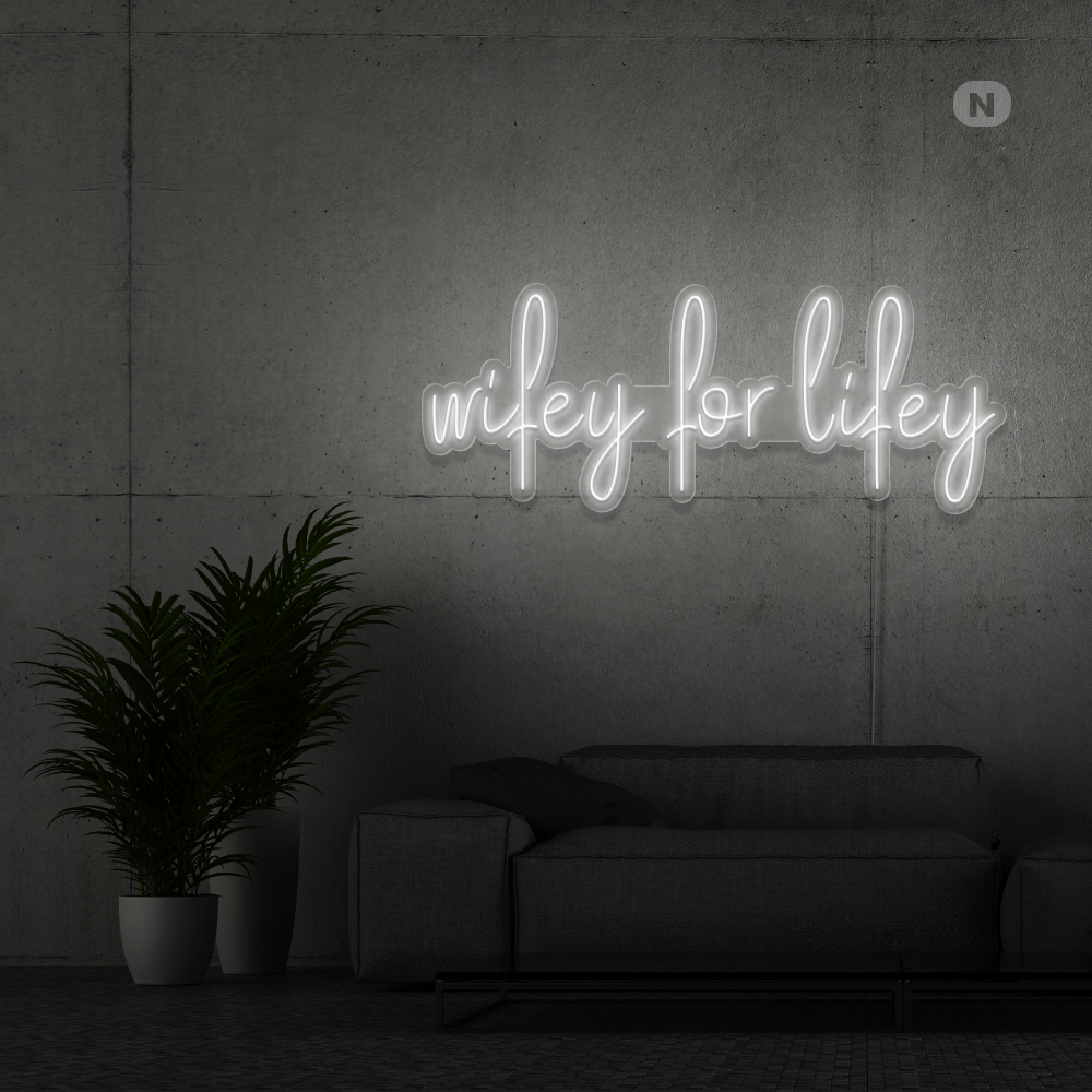 Neonskilt Wifey for lifey