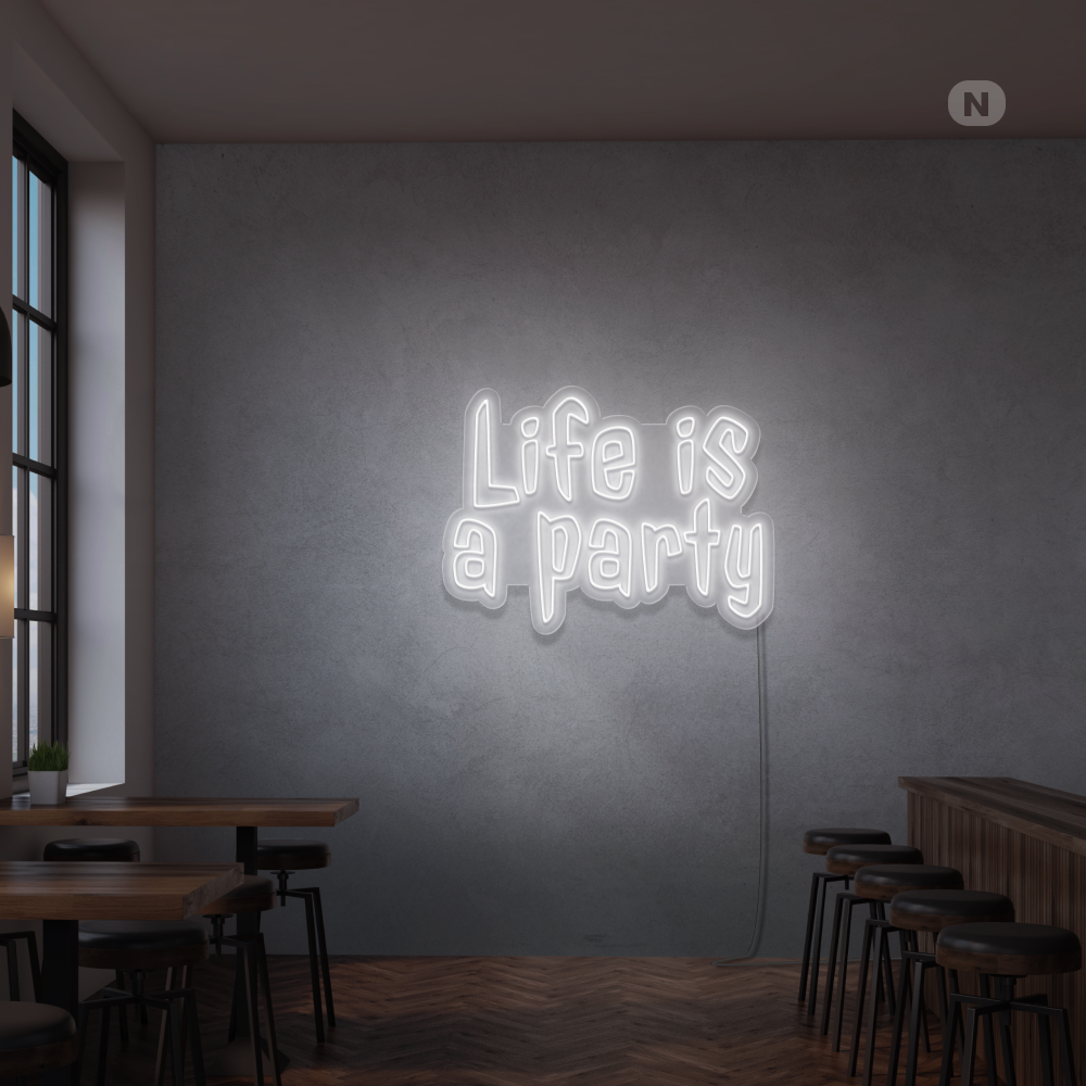 Neonskilt Life is a Party