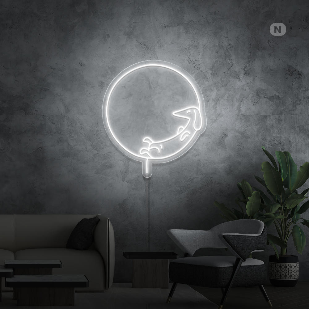 Neonskilt Sovende hund