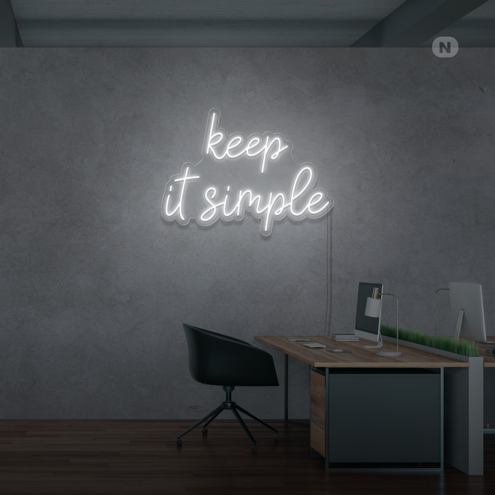 Neonskilt keep it simple