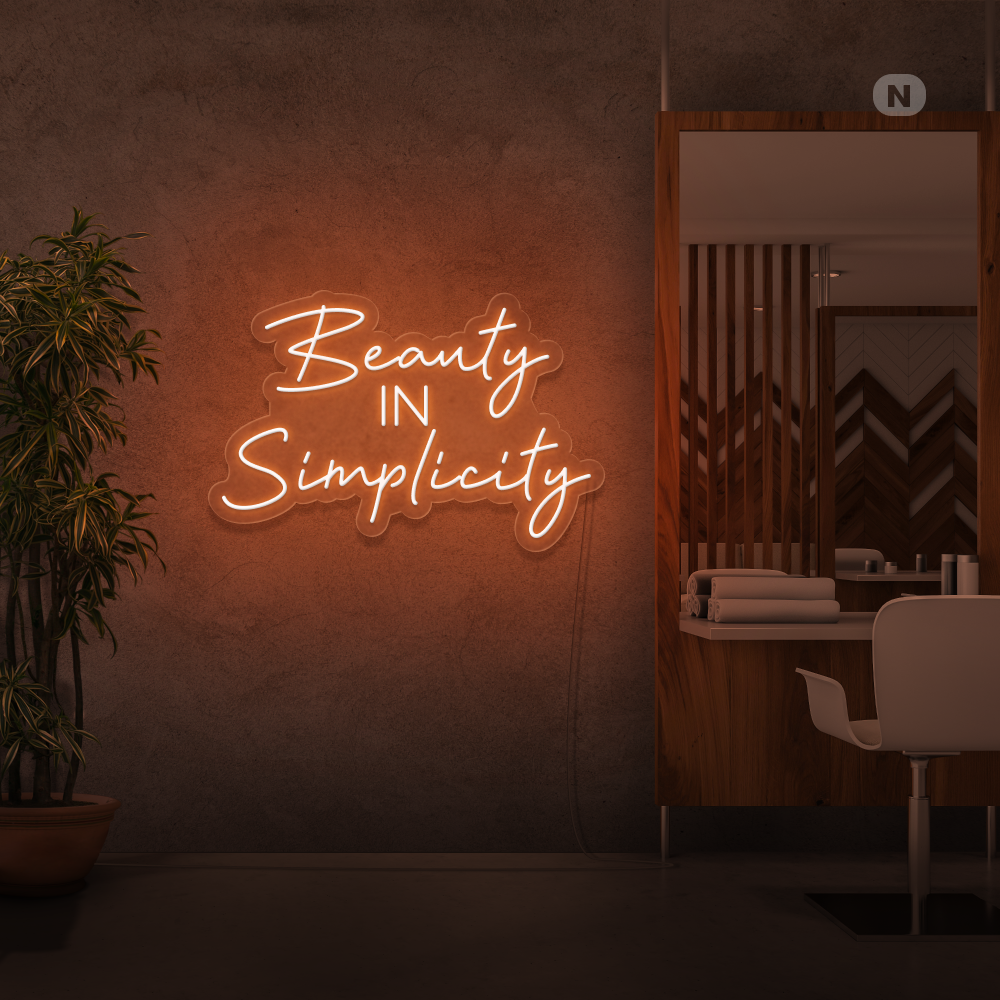 Neonskilt Beauty in Simplicity