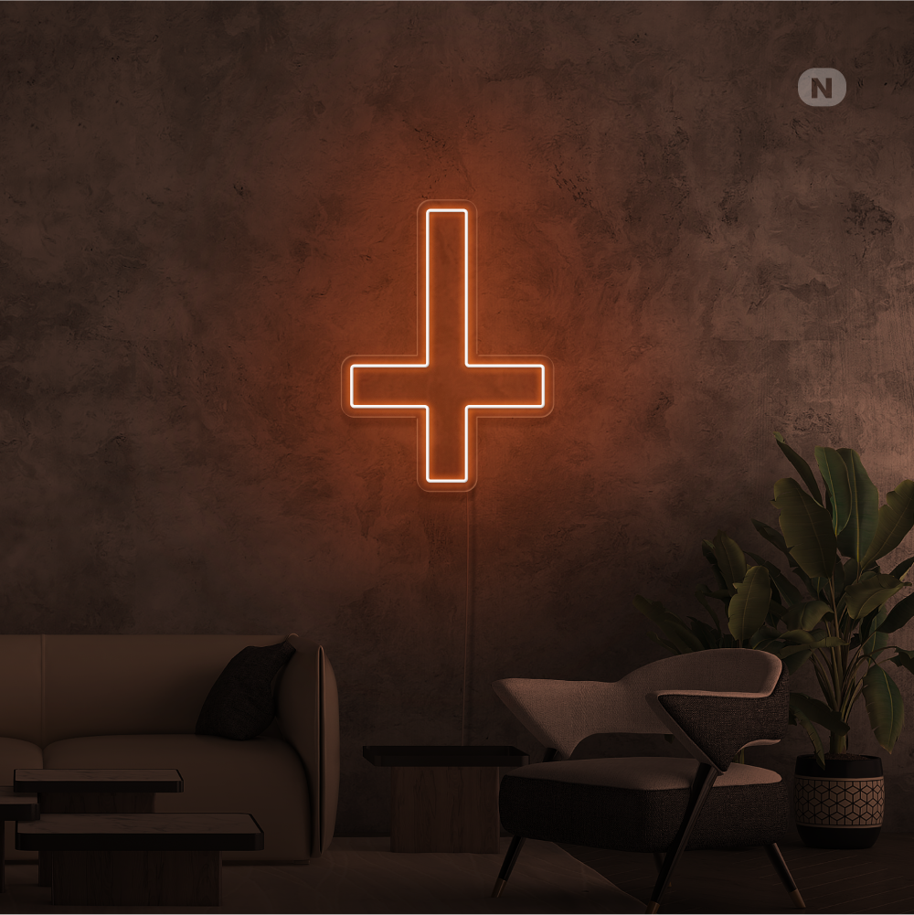 Neonskilt Stjerne krysset