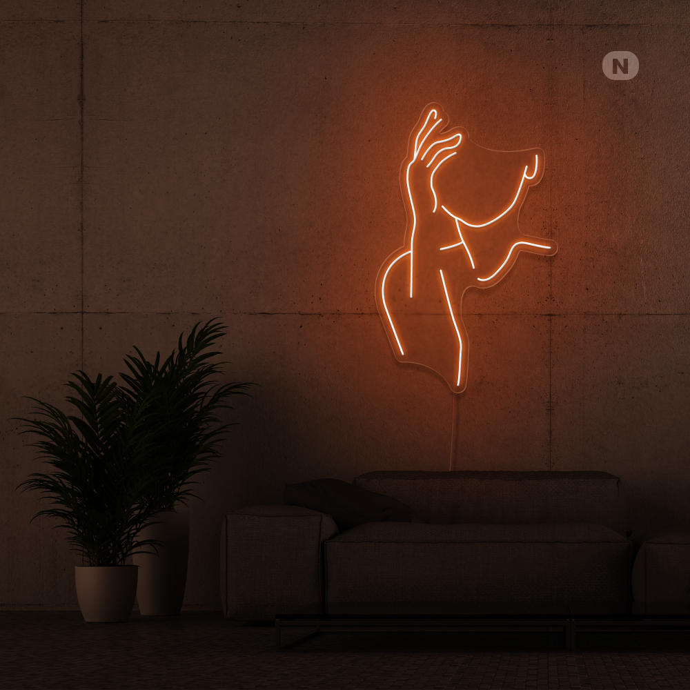 Neonskilt Forførende ansikt