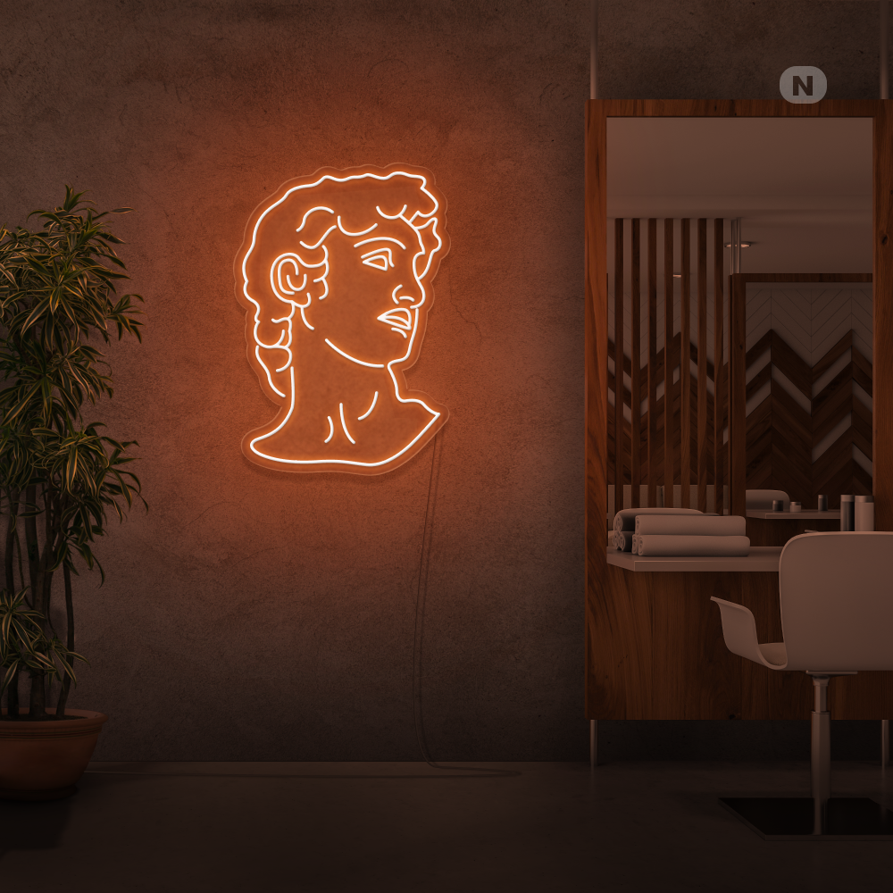 Neonskilt Michelangelo's David