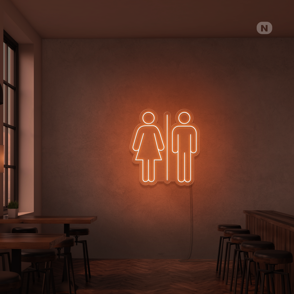 Neonskilt Toalett