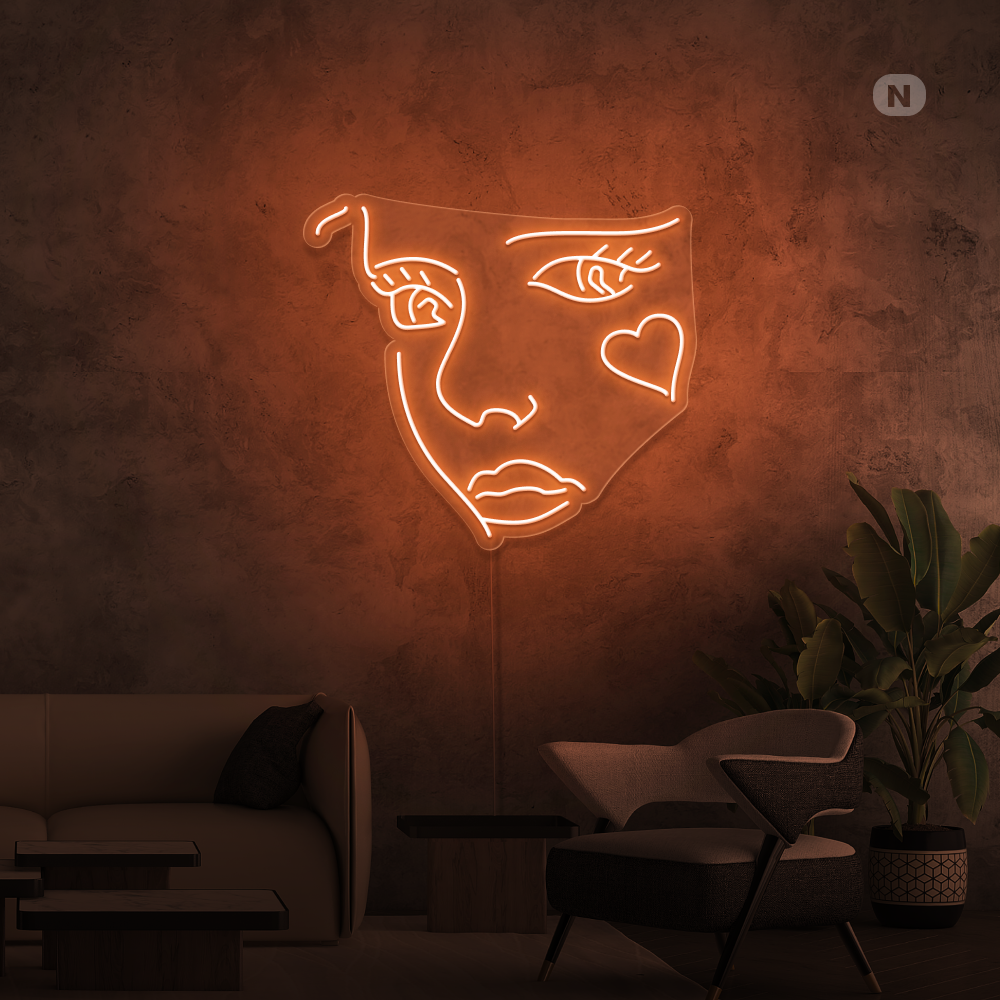 Neonskilt Joker Face