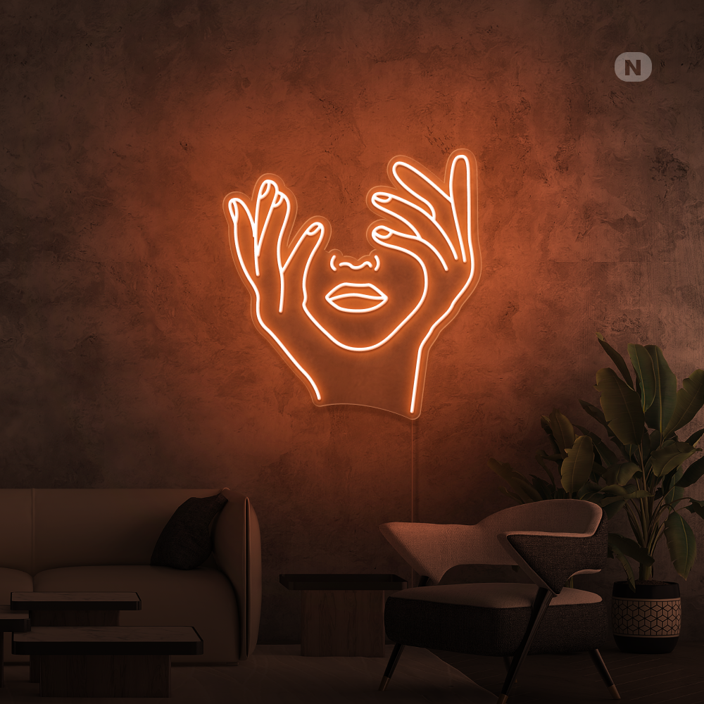 Neonskilt Kunstnerisk ansikt