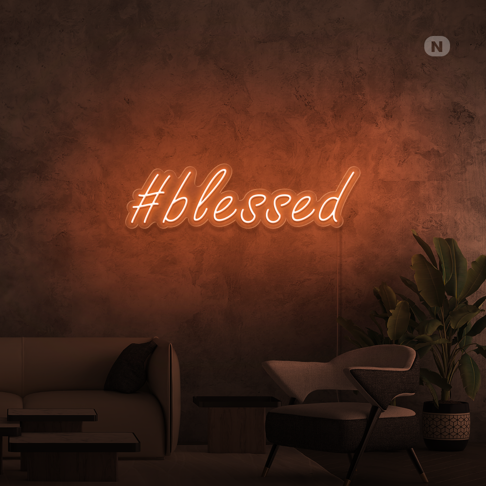 Neonskilt #Blessed