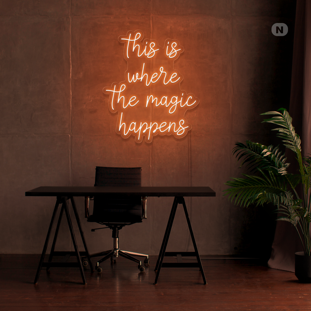 Neonskilt This is where the magic happens