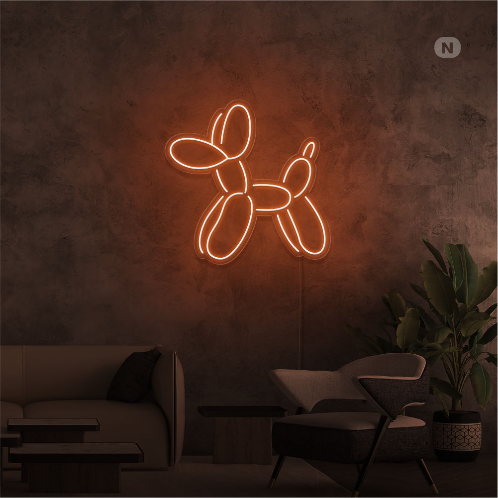 Neonskilt Ballonghund