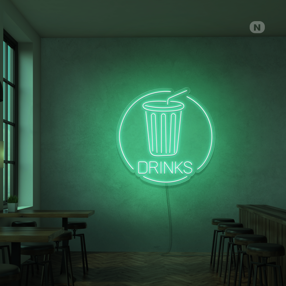 Neonskilt Drikkevarer