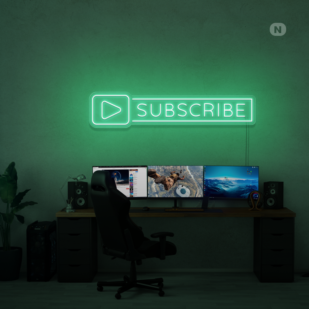 Neonskilt Subscribe