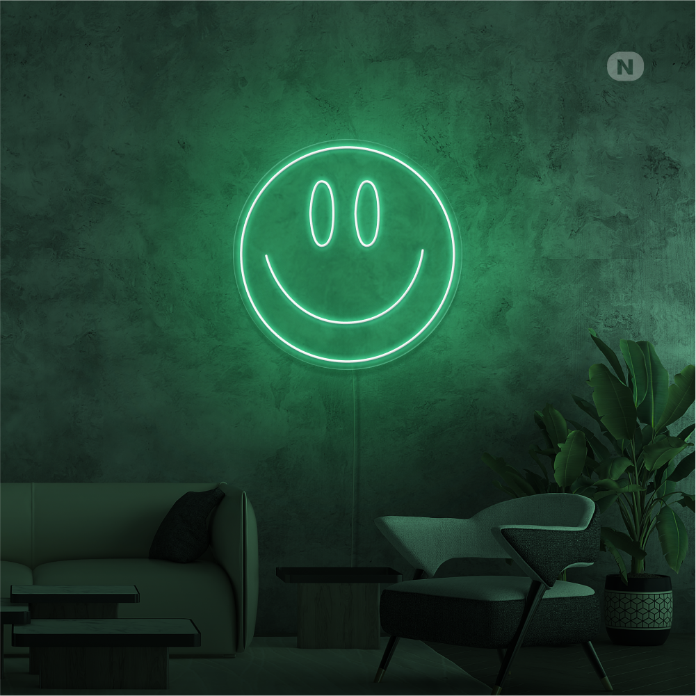 Neonskilt Smilende ansikt