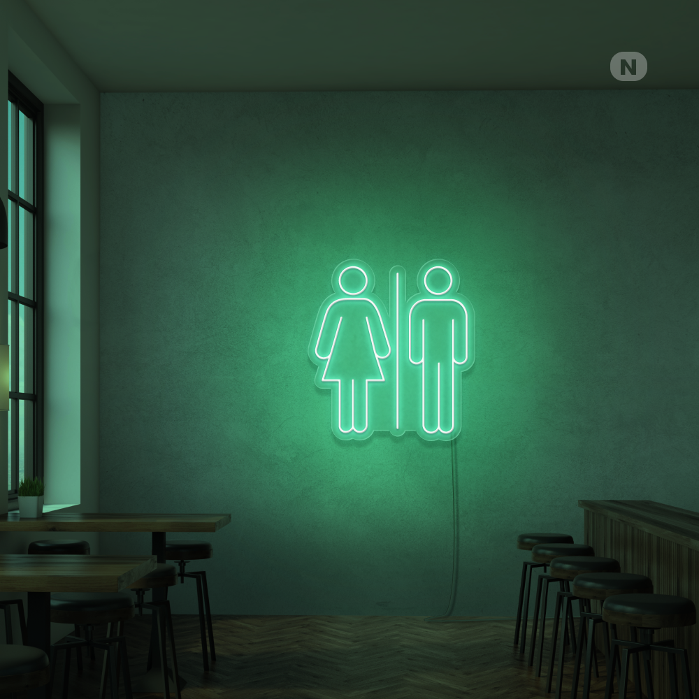 Neonskilt Toalett
