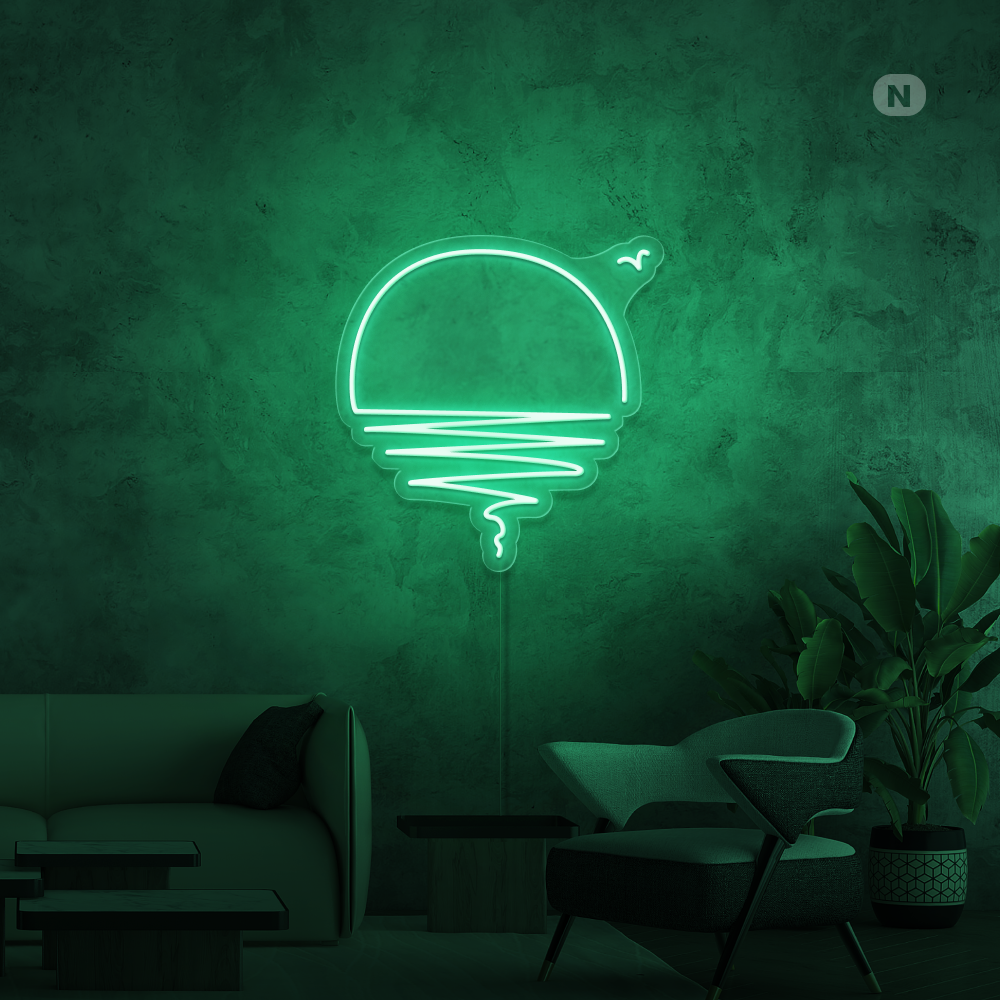 Neonskilt solnedgang