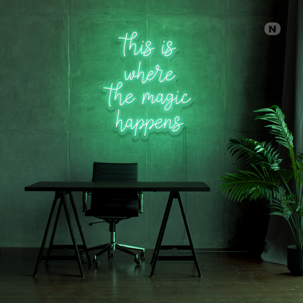 Neonskilt This is where the magic happens