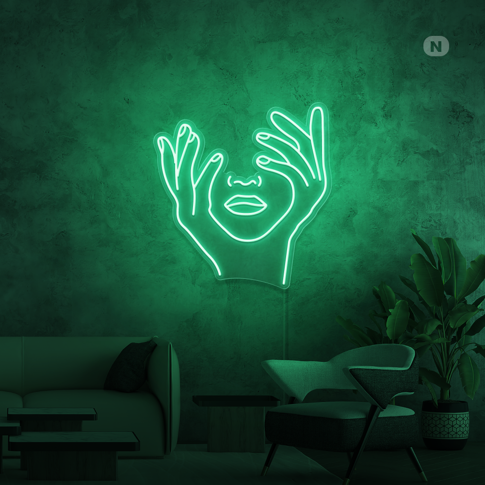 Neonskilt Kunstnerisk ansikt