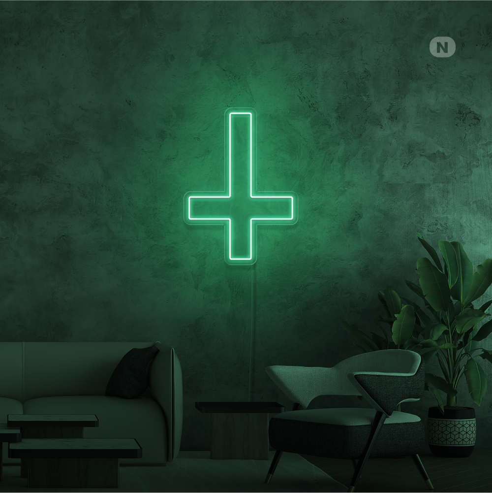 Neonskilt Stjerne krysset