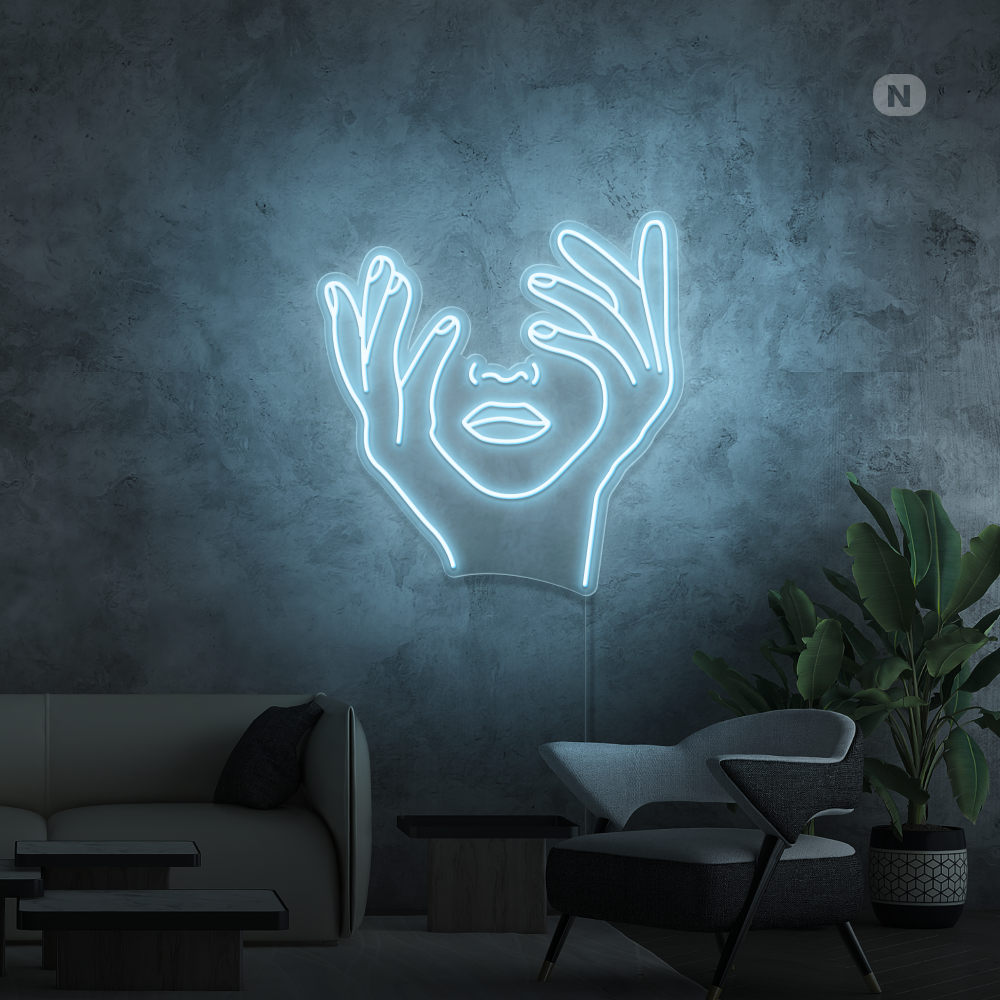 Neonskilt Kunstnerisk ansikt