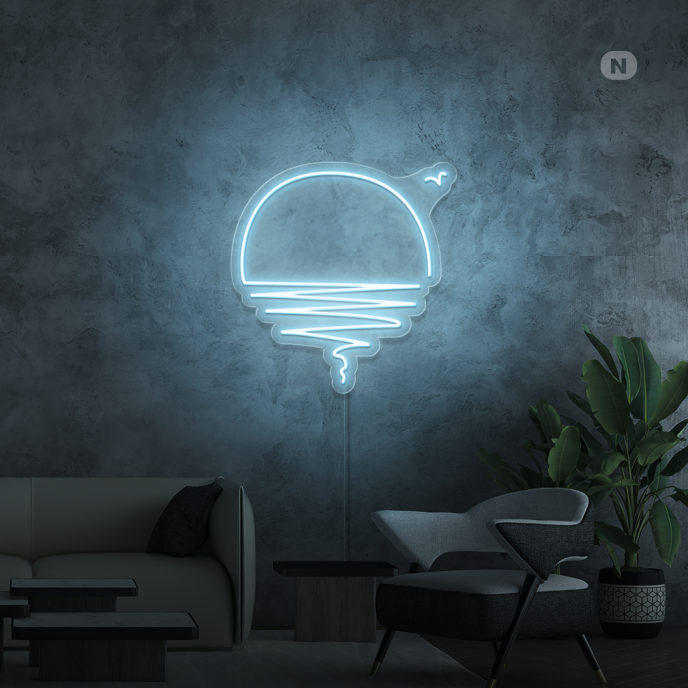 Neonskilt solnedgang