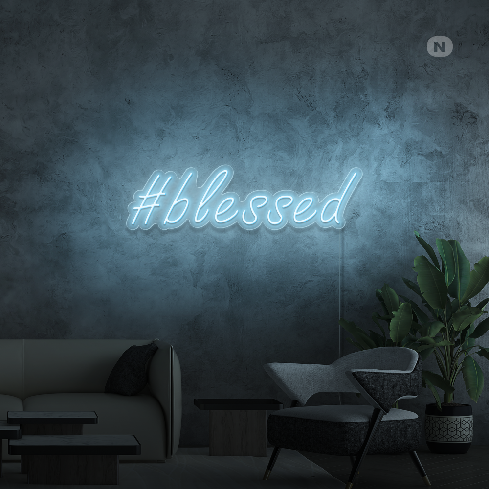 Neonskilt #Blessed