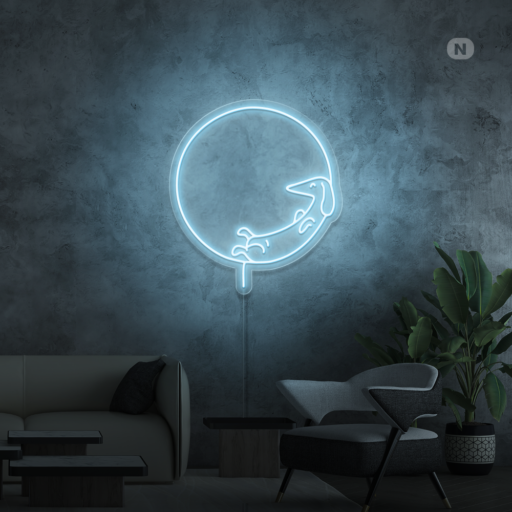 Neonskilt Sovende hund