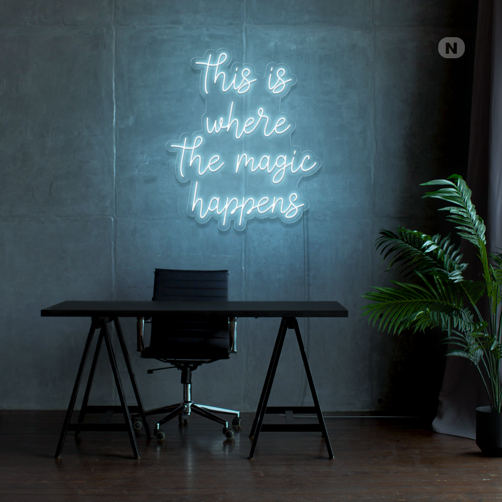 Neonskilt This is where the magic happens